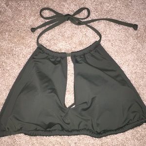 Army green bathing suit top